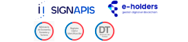 logos Signapis, e-Holders, iconos servicios de gobierno